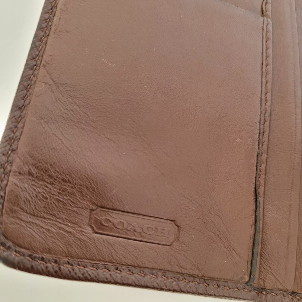Coach Gramercy Vintage Wallet Brown Bifold Leather Long Made In Italy Large - Picture 4 of 16